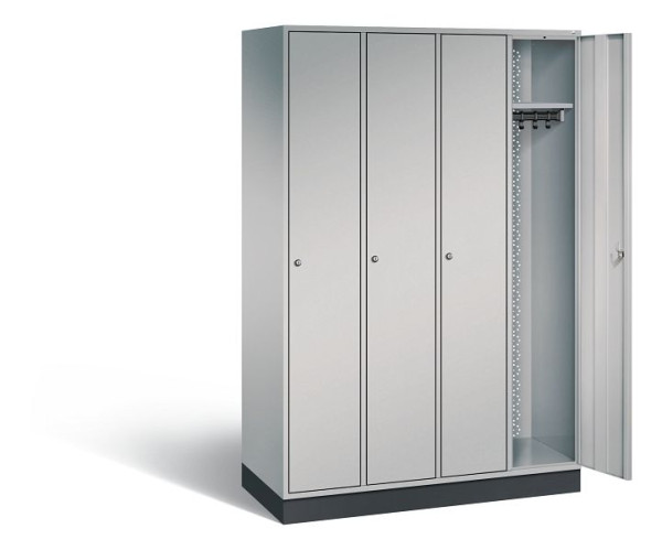 C+P Garderobenschrank Intro, H1950xB1220xT490mm, Farbe: Weißaluminium, 8170-401 S10040