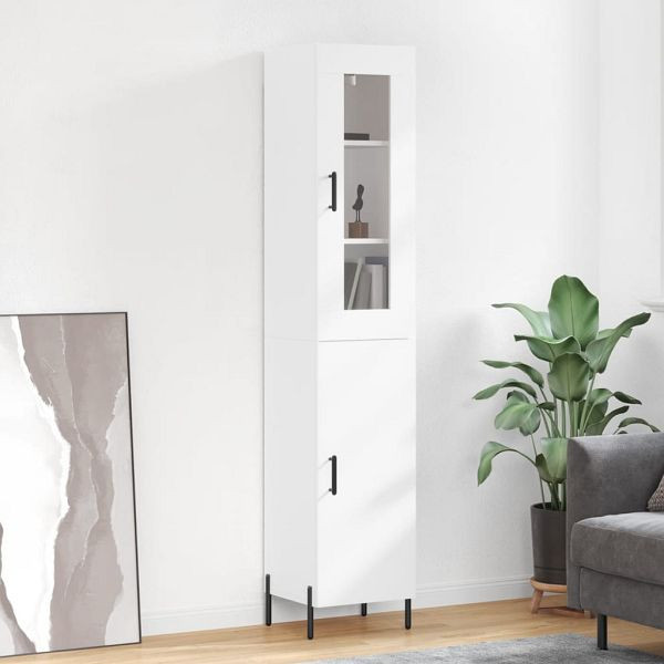 vidaXL Highboard Weiß 34,5x34x180 cm Holzwerkstoff, 3199177