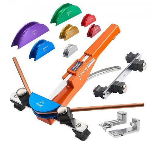 VEVOR Rohrbiegegerät 6-22 mm, 90°, mit 7 farbigen Aluminiumlegierungs-Backen für Kupferrohre in Klima- & Kältetechnik, JLSDWGJJXKZFN75AS001V0