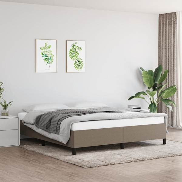 vidaXL Bettgestell Taupe 180x200 cm Stoff, Polyester, 347086