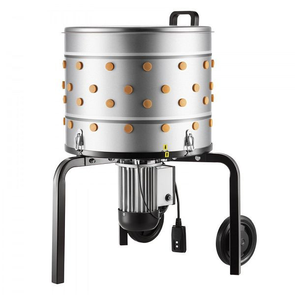 VEVOR Geflügelrupfmaschine, 500-mm-Trommel, 900 W, 230 U/min, 98 Finger, Transporträder, Nassrupfmaschine für 2 Küken, SJXTMJ20INCHP5KIX001V2