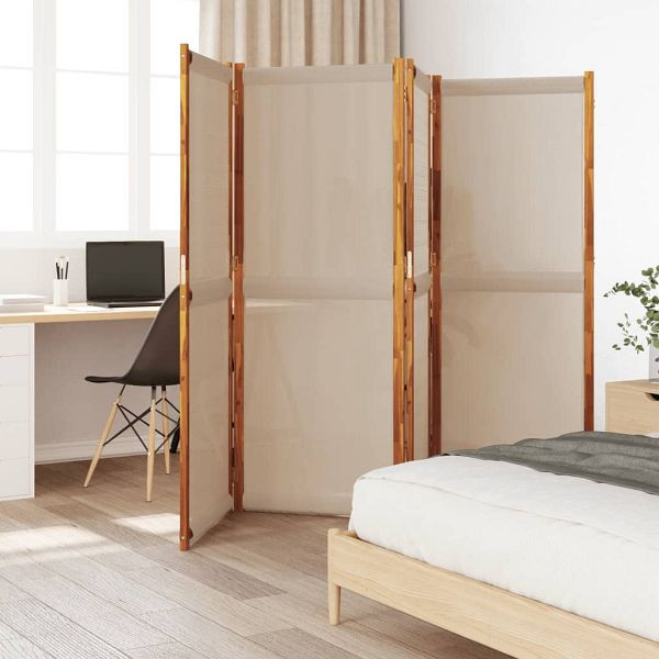 vidaXL 4-teilig Paravent Taupe 280x180 cm, 4003364, 8721012464315