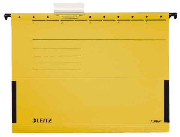 LEITZ 1986 Hängetasche ALPHA®, seitlich mit Fröschen, Pendarec-Karton, gelb, 1986-00-15