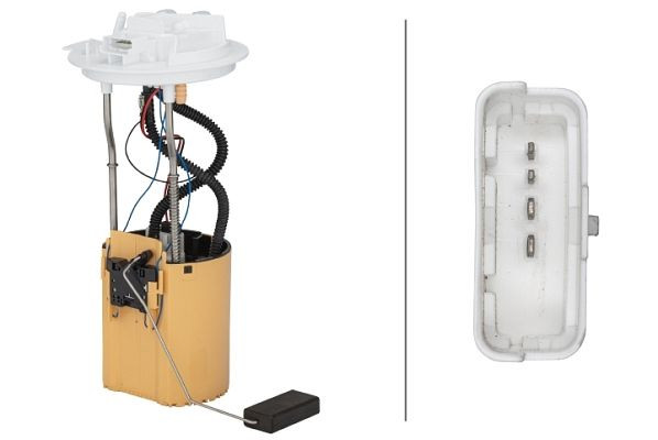 HELLA Kraftstoff-Fördereinheit, 12V, elektrisch, 4-polig, mit Dichtung, 8TF 358 303-201