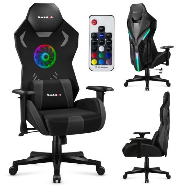 Huzaro Combat 7.6 RGB Schwarz Drehstuhl, HZ-COMBAT 7.6 RGB BLACK, 5903796018103