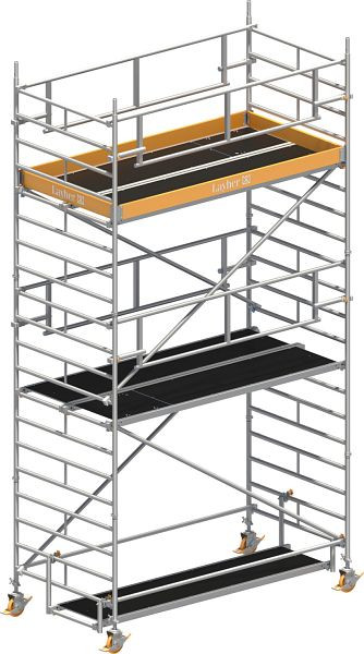 Layher Gerüst Uni Breit P2 SAFETY PLUS mit Doppelgeländer, Max. Plattformhöhe: 4,20 m, 1422104