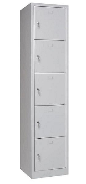 Mades Schließfachschrank grau 5-türig, SDZ1077610gr