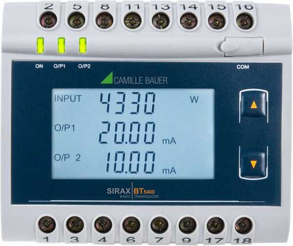 Camille Bauer Messumformer für Leistung, Phasenwinkel und Leistungsfaktor, RS485, LCD-Display, 175316