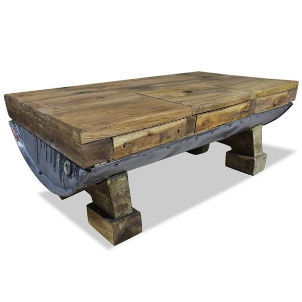vidaXL Couchtisch Altholz Massiv 90 x 50 x 35 cm, 244500