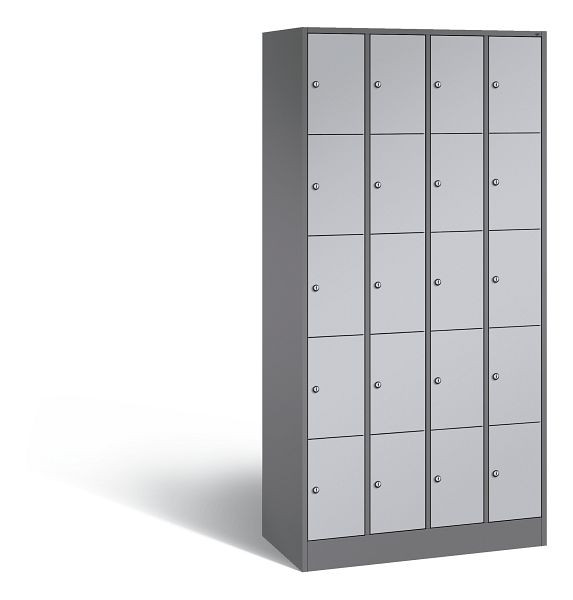 C+P Schließfachschrank Serie 8070, H1950xB900xT480 mm, Anthrazit/Weißalu, 80700-40 S10452