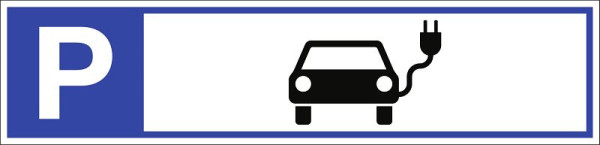 Moedel Parkplatzreservierer Symbol Elektrofahrzeug, Aluminium, 460x110 mm, 108096
