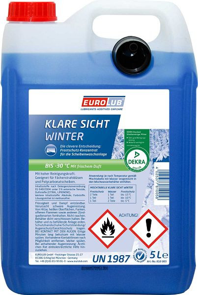 Eurolub KLARE SICHT Winter bis -30°C, VE: 5 L, 810005