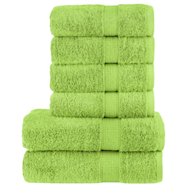 vidaXL 6 tlg. Premium-Handtuch-Set SOLUND Apfelgrün 600 g/m², 137568