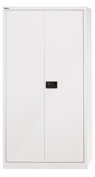 Bisley Flügeltürenschrank Universal, 3 Fachböden, 4 OH, verkehrsweiß, E722A03696