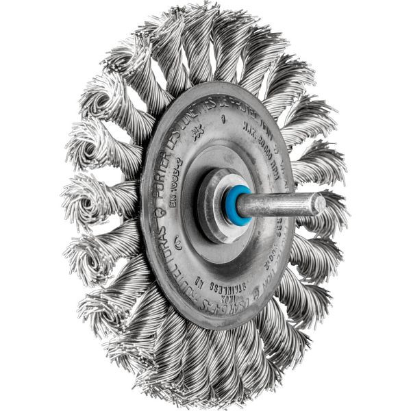 Pferd Rundbürste mit Schaft, gezopft RBG 10012/6 INOX 0,50, VE: 10 Stück, 43108006