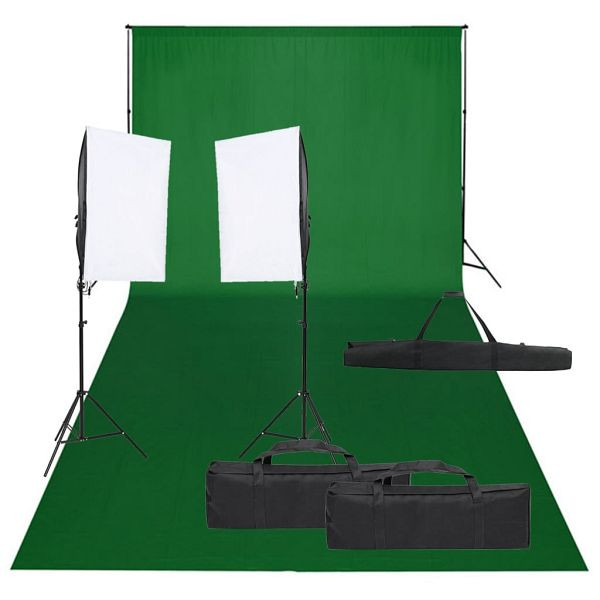 vidaXL Fotostudio-Set mit Beleuchtung und Hintergrund, 3094748