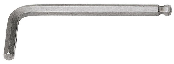 Kraftwerk Kugelkopf-Winkelstiftschlüssel für Innensechskantschrauben, lang, poliert und matt verchromt 6mm, 3602-6
