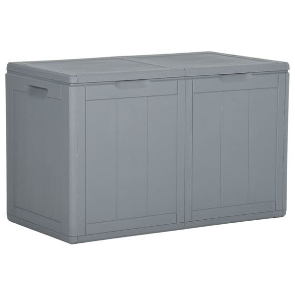 vidaXL Garten-Aufbewahrungsbox 180 L Grau PP Rattan, 151234