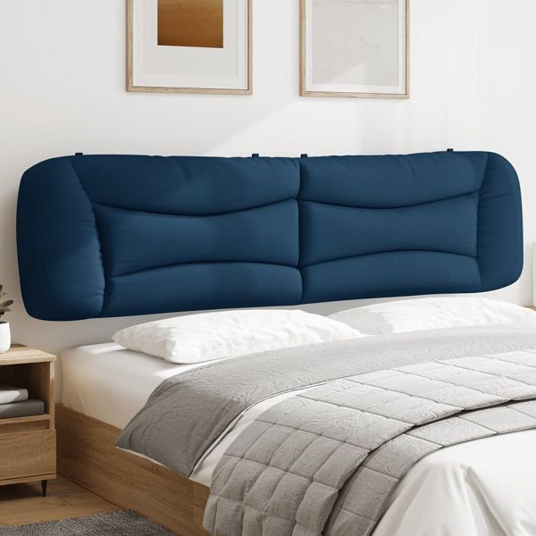 vidaXL Kopfteil-Kissen Blau 200 cm Stoff, Polsterung: PP-Faser, 374622