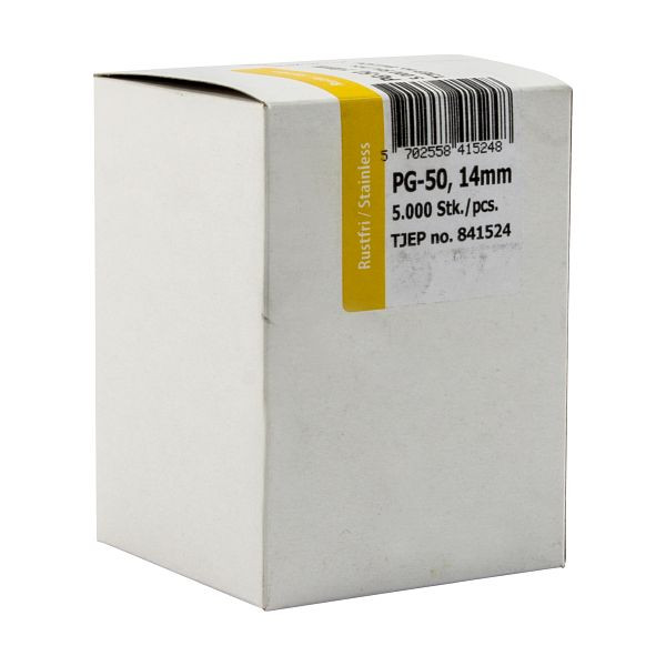 TJEP PG-50 14mm Klammer, Rostfrei 4A Box 5.000 Stück, Klammern, 841524