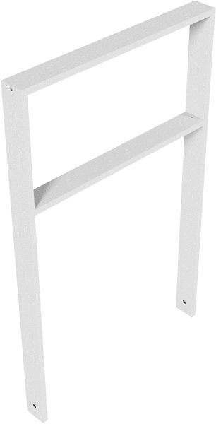 Schake Anlehnbügel aus Stahlrohr Rechteckrohr, 80 x 20 mm, mit Querholm, Gesamtbreite: 750 mm, feuerverzinkt, 459_075