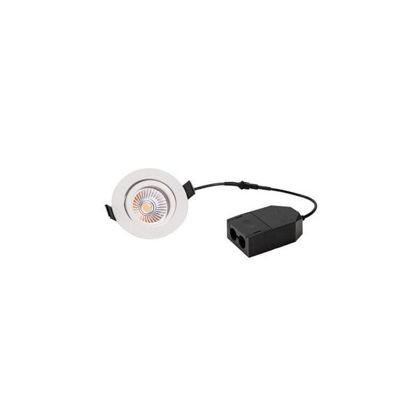 Brumberg LED-Einbaustrahler 5W LOOP-R 3000K 450lm Konverter 1LED Kunststoff IP20 weiß hochglänzend, 143857