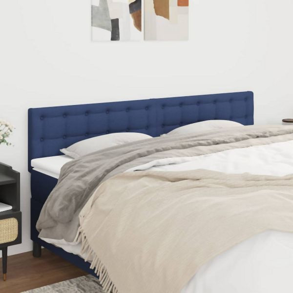 vidaXL Kopfteile 2 Stück Blau 80x5x78/88 cm Stoff, 346482