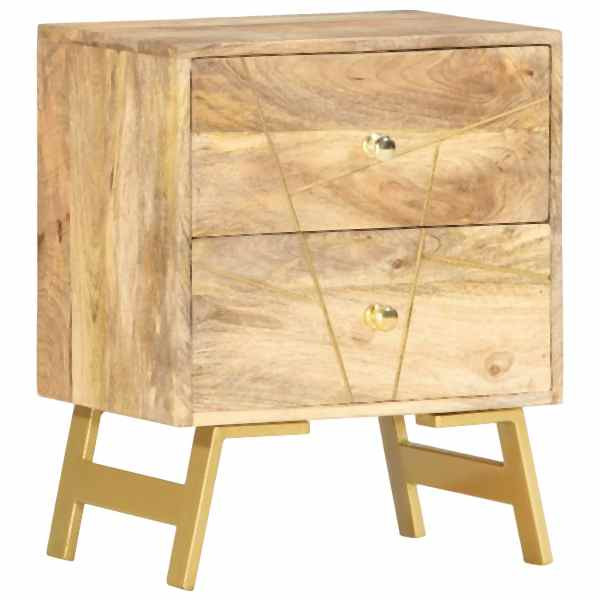 vidaXL Nachttisch 40 x 30 x 50 cm Mangoholz Massiv, 285876