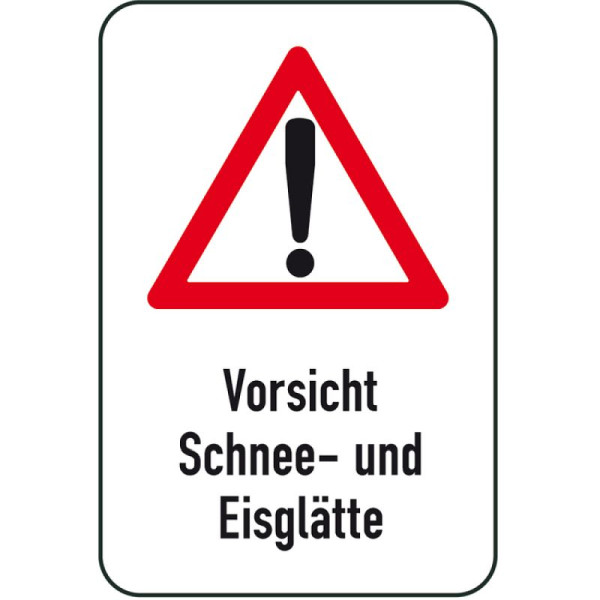 Stein HGS Winterschild/Verkehrszeichen Vorsicht Schnee- und Eisglätte, 400x600mm, 14721