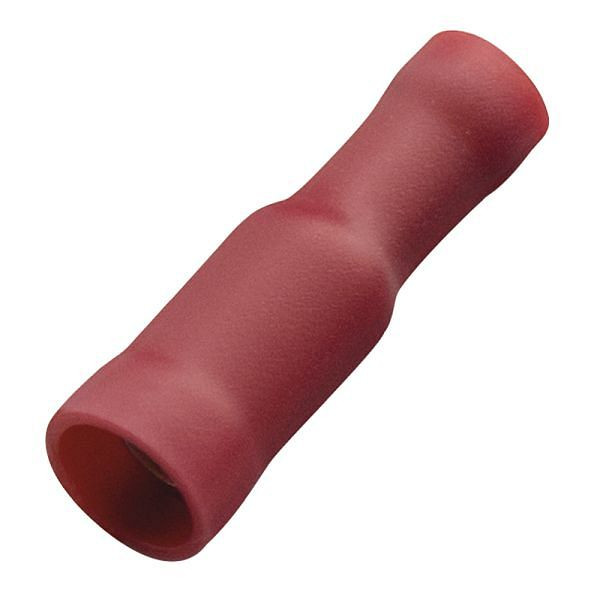 Haupa Rundsteckhülsen rot isoliert 0,5-1,0/4 mm, VE: 100 Stück, 260440