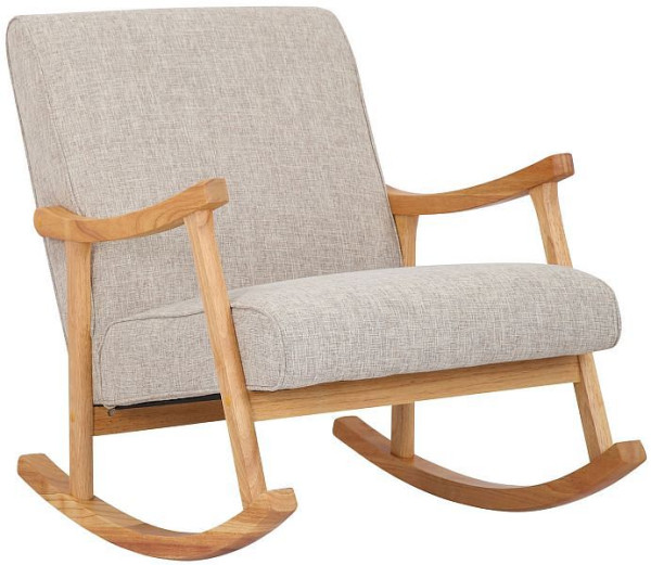 CLP Schaukelstuhl Morelia Stoff natur, creme, 314600