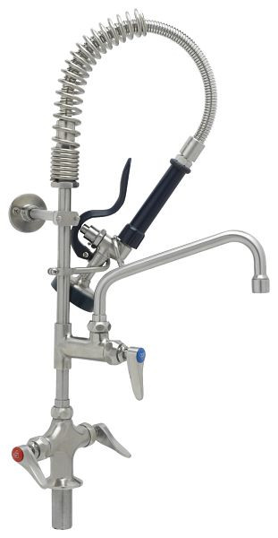 KBS EVERSTEEL Edelstahl 2-Hebelmischer 1-Loch mit Schwenkhahn und HIGH-FLOW Brause, Wasserdurchsatz Schwenkhahn 38 l/min bei 4 bar, 20911042