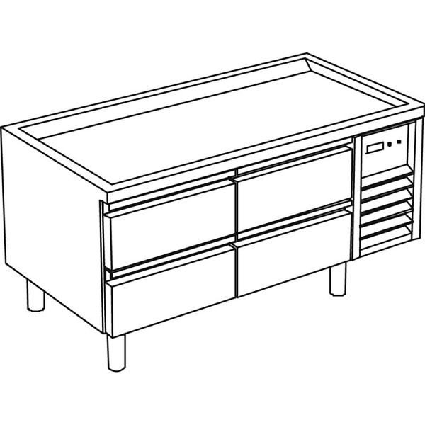 KBS Kühl-Unterbau mit 4 Schubladen ohne Arbeitsplatte, 10209339