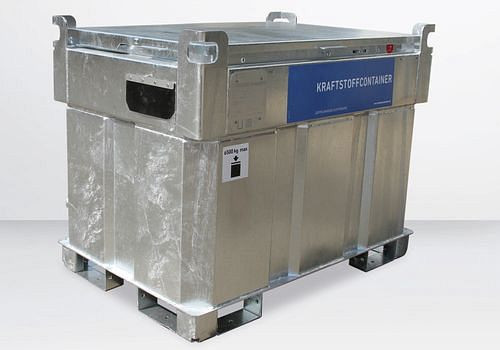 DENIOS Mobile Dieseltankanlage KI-D, doppelwandig, 330 Liter, mit 230V-Pumpe, 278991