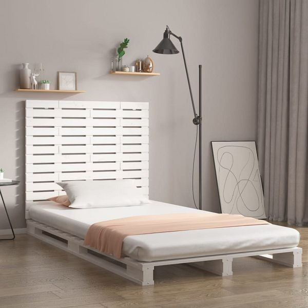 vidaXL Wand-Kopfteil Weiß 141x3x91,5 cm Massivholz Kiefer, 824709