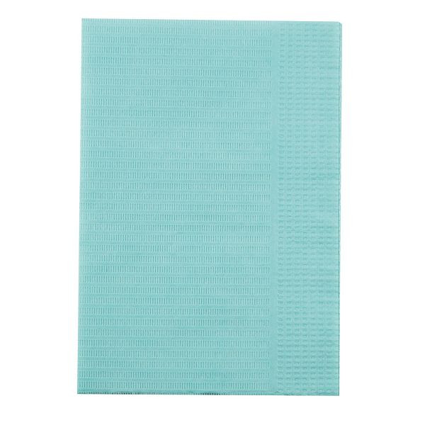 Hygostar Patientenservietten, grün, Papier, PE-Beschichtung 45 x 33 cm, 2-lagig, VE: 500 Stück, 53327