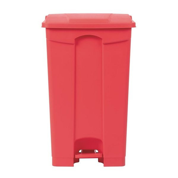 Jantex Küchenpedaleimer rot 87L, Polypropylen, freihändige Bedienung, DC712