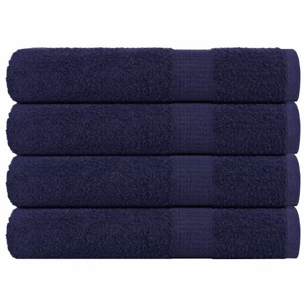 vidaXL Saunatücher 4 Stück Marineblau 80x200 cm 360 g/m² 100% Baumwolle, 136792