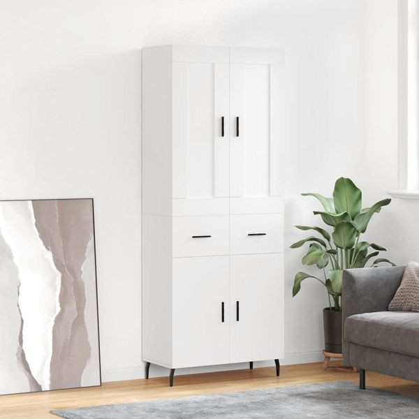 vidaXL Highboard Weiß 69,5x34x180 cm Holzwerkstoff, 3199889