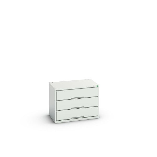 bott verso Schubladenschrank, mit 3 Schubladen, BxTxH: 800 x 550 x 600 mm, Lichtgrau / Lichtgrau, 16925103.16