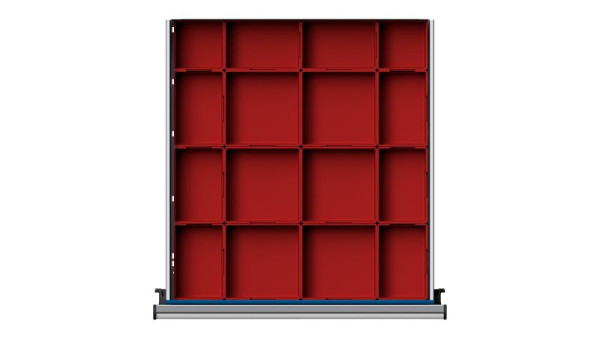 Ulmia Kleinteilekästen, für Schublade V / T, 6 Kleinteilekästen á 150 x 150 x 59 mm, 903.079, 4014641082901