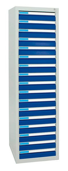 stumpf Schubladenschrank Serie ESTA, RAL 7035/5010, 17 Schubladen (17x100 mm), 7605174