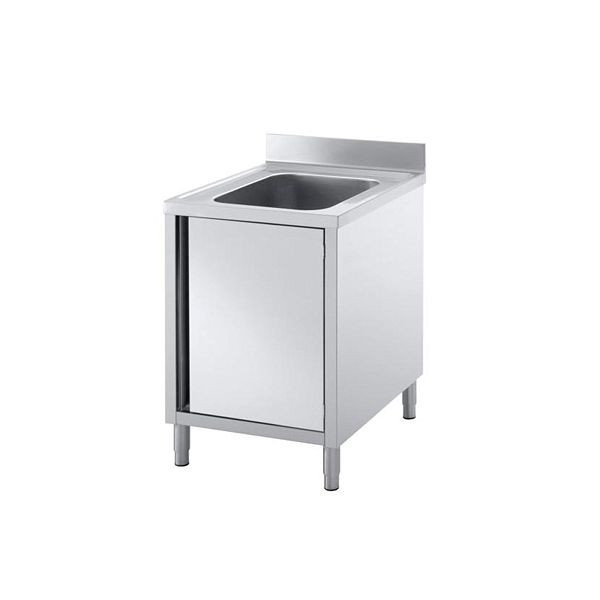 Vaiotec TOPLINE Spülschrank 600 / 1 Becken mit Flügeltür, 60x60x85 cm, 10809