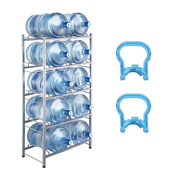 VEVOR 5-stufiger Wasserkrughalter Zweireihiges Wasserkrugregal 10 Flaschen, 5JLTZSSTSTZCL7OHRV0