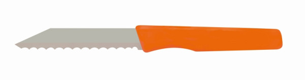 Schneider Brötchenmesser / Küchenmesser mit Wellenschliff, orange, Klingenlänge 87 mm, Gesamtlänge 185 mm, 260961