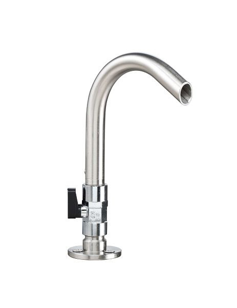 ZANUSSI Wasserhahn für Wasserbad, für Bain-Maries, B x T x H in mm: 50 x 130 x 200, Edelstahl, 406921627