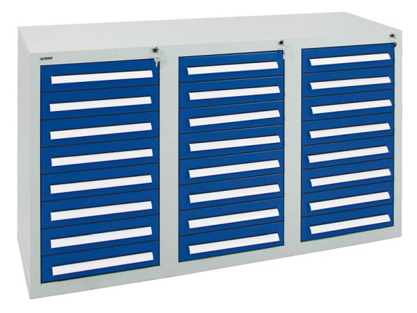 stumpf Schubladenschrank Serie T-100/35-3, RAL 7035/5010, 24 Schubladen (24 x100mm), 8153174