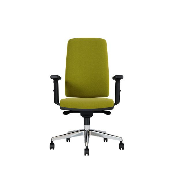 Bisley Bürodrehstuhl Stone, Tiefenverstellbarer Sitz, Mit Armlehnen, Aluminiumfußkreuz, TN9702 lime, STONETALTN9702