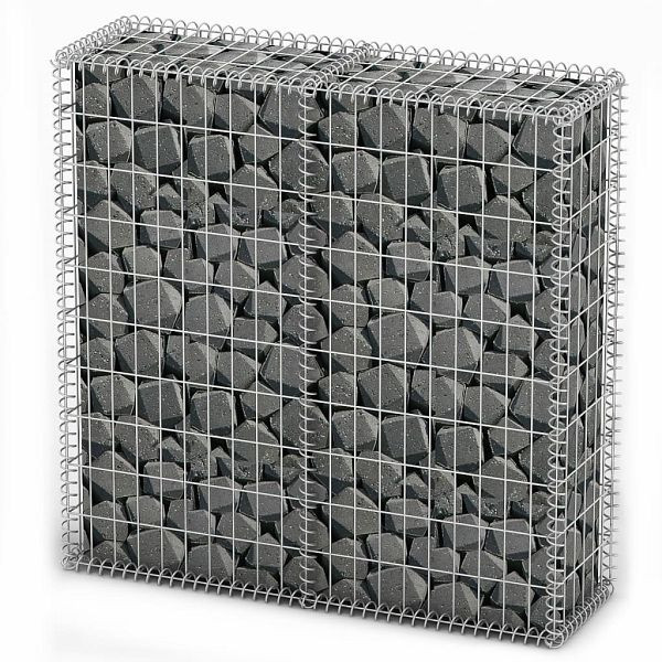 vidaXL Steinkorb Gabione mit Deckeln verzinkter Draht 100×100×30 cm, 141041