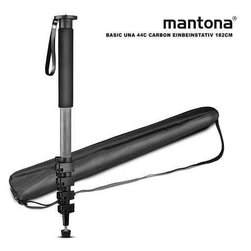 Mantona Basic UNA 44C Carbon Einbeinstativ 182cm, 1020061